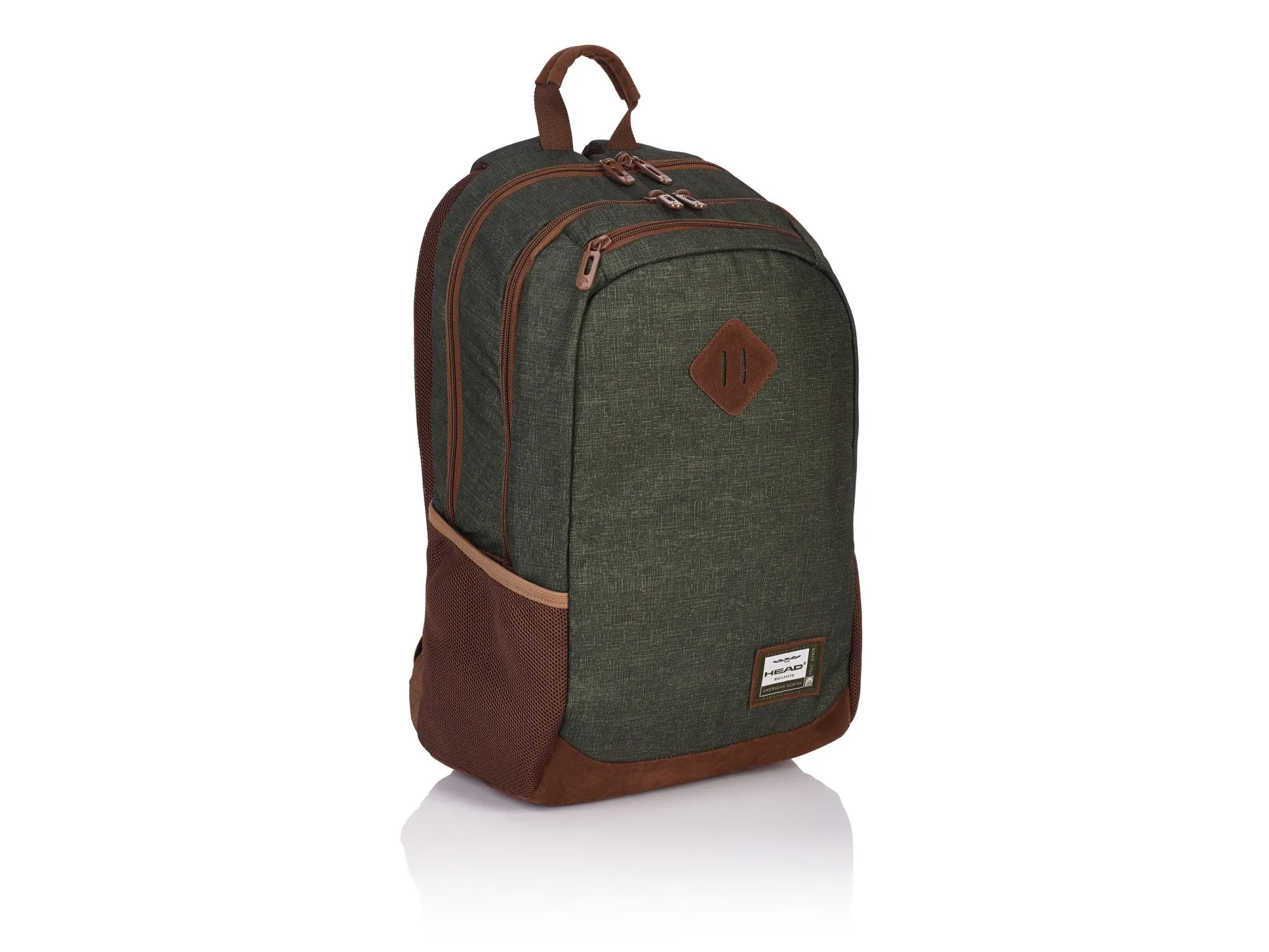 ■ Head - Green and Brown Backpack 17 inch