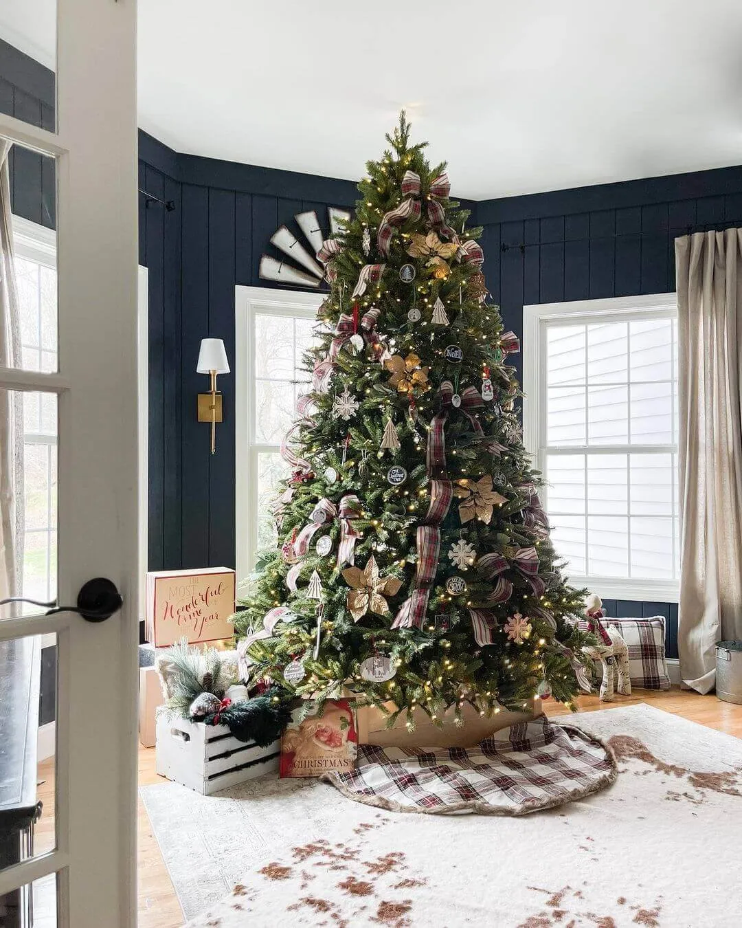 10' King Fraser Fir Artificial Christmas Tree with 1600 Warm White & Multi-Color LED Lights