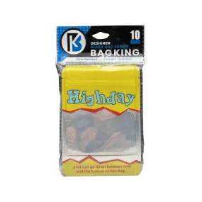 10-Pack Highday-Friday Smell Proof Mylar Bag | 1/8th ounce to 1/4th ounce