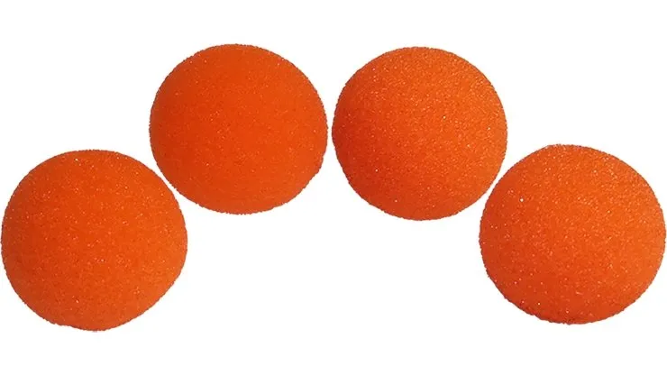 1.5 inch HD Ultra Soft  Orange Sponge Ball Set of 4 from Magic by Gosh