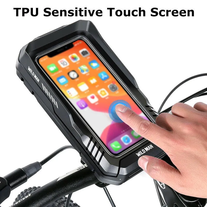 360 ° Rotatable Bicycle Handlebar Bag Rainproof Quick Release Bike Bag Touch Screen Bag 6.8inch Phone Cycling Bag