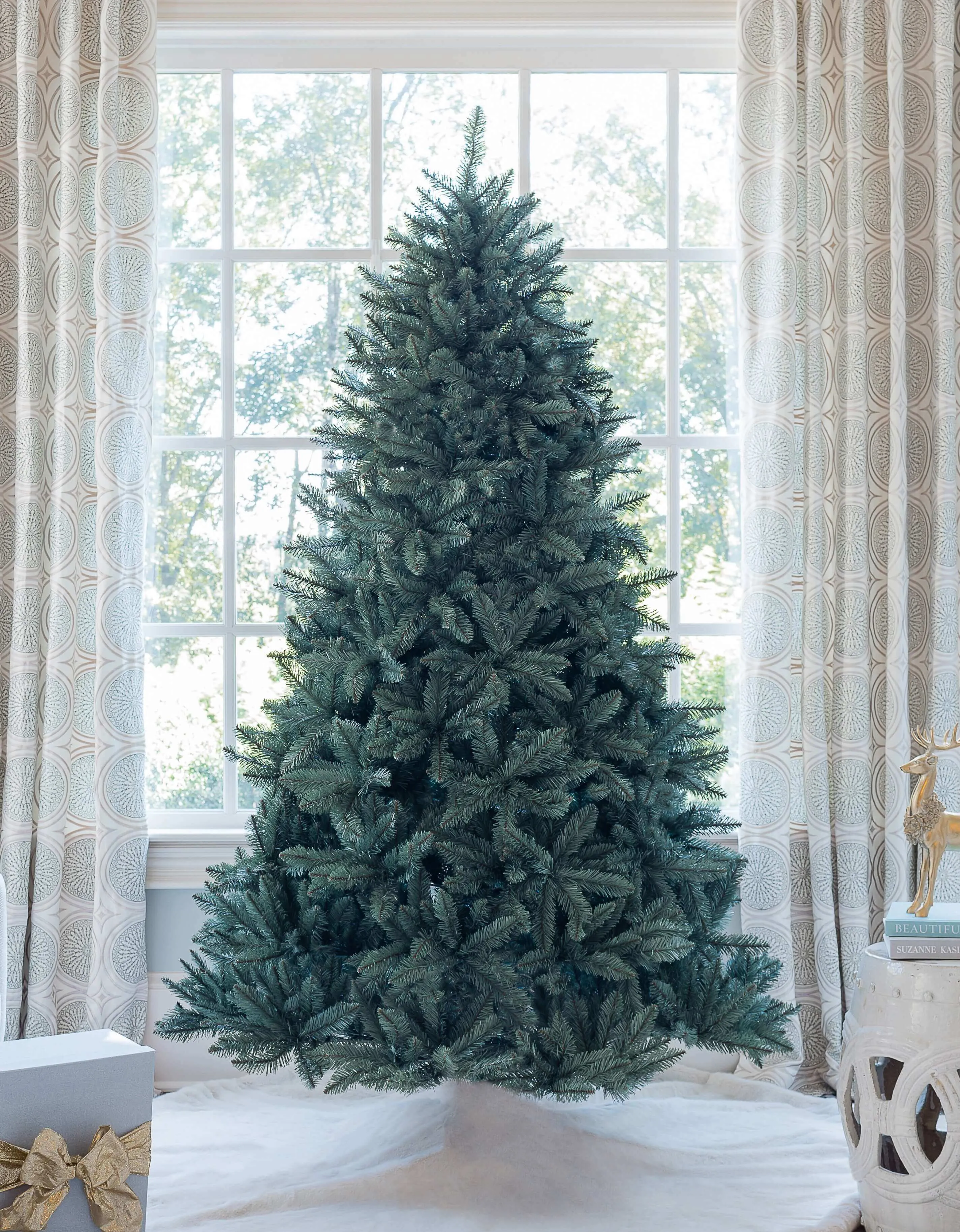 8' Tribeca Spruce Blue Artificial Christmas Tree Unlit