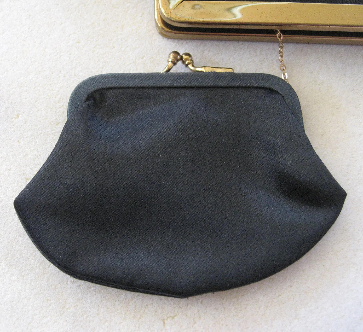 After Five Black Handbag with Mother-of-Pearl Trim