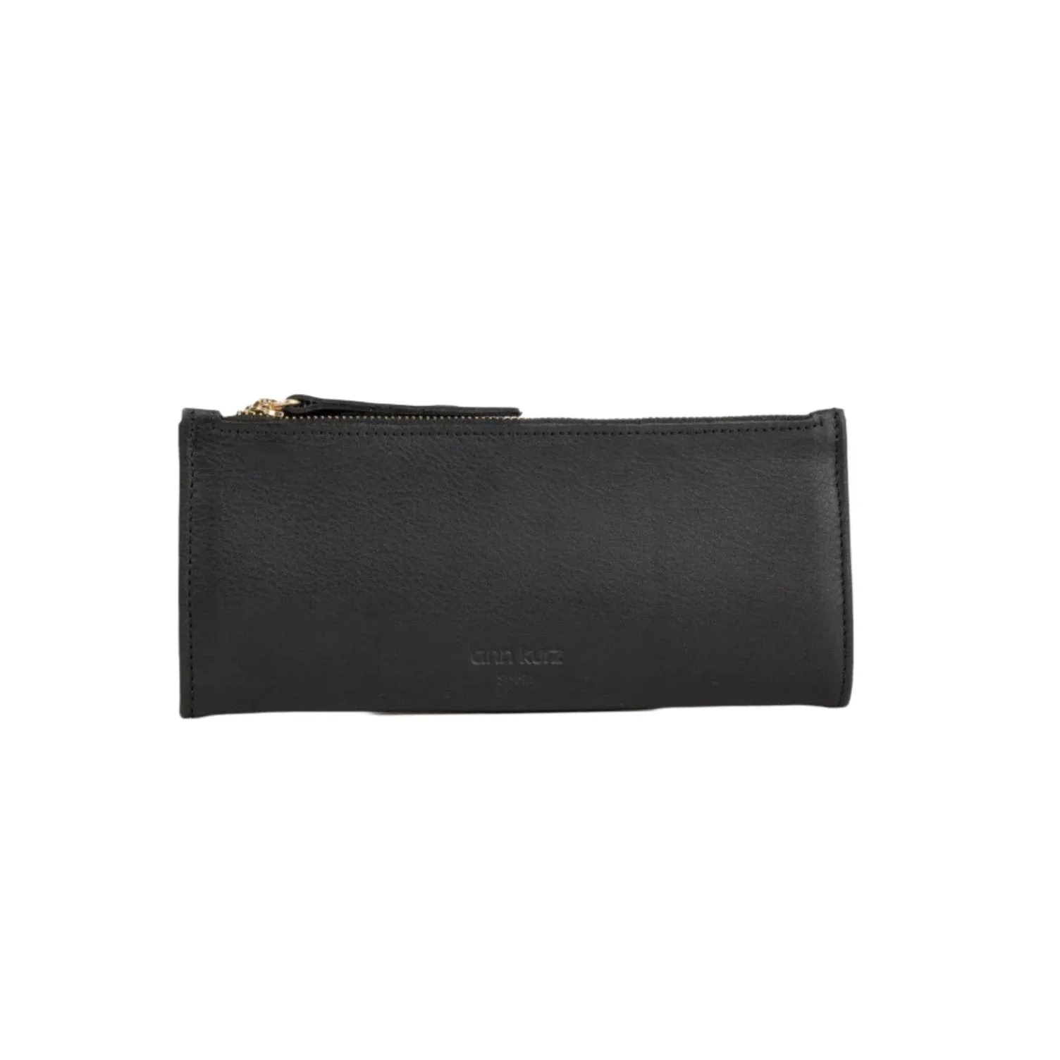 ANN KURZ Thin wallet nappa black women