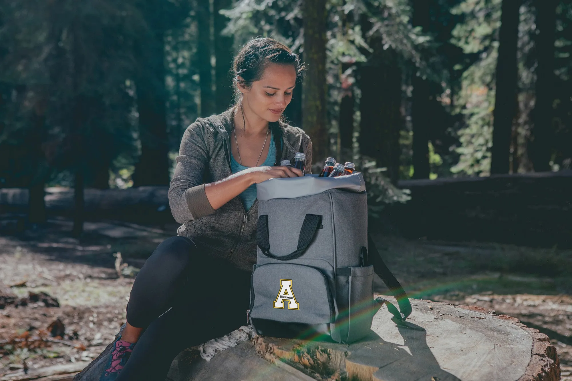 App State Mountaineers - On The Go Roll-Top Backpack Cooler