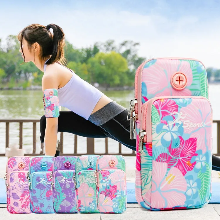 B062 Small Running Mobile Phone Arm Bag Sports Fitness Wrist Bag(Pink)