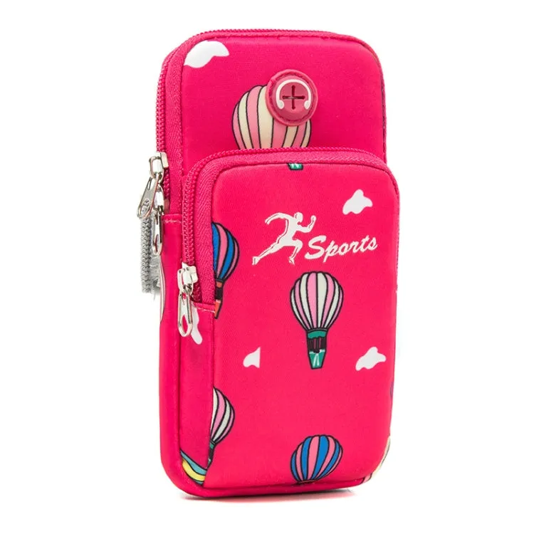 B081 Small Running Phone Arm Bag Outdoor Sports Fitness Bag(Rose Red)