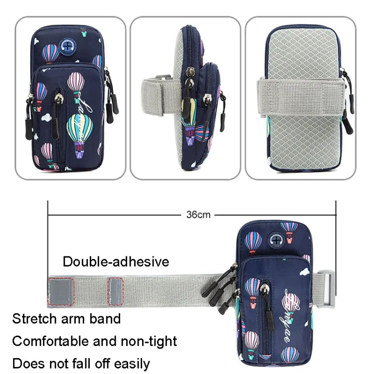 B089 Large Outdoor Sports Mobile Phone Arm Bag Riding Mountaineering Fitness Mobile Phone Case(Purple)