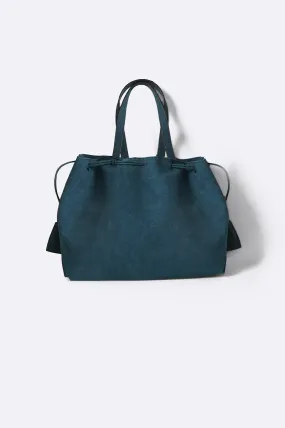 BagSaga Blue Slouchy Bucket Bag