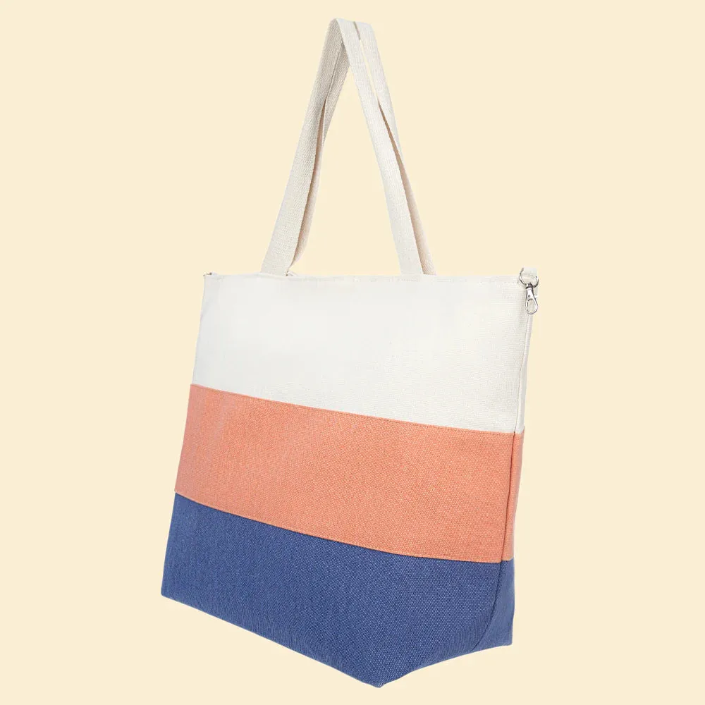 Beach Bag - Coconut, Terracotta, Navy