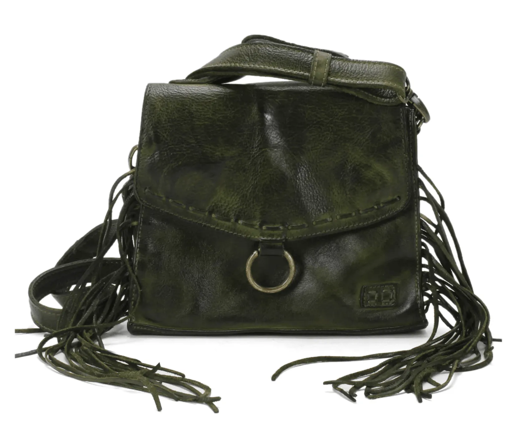 Bed Stu Hidden Moss Dip Dye Compact Leather Crossbody Purse A450294-MOSSDD