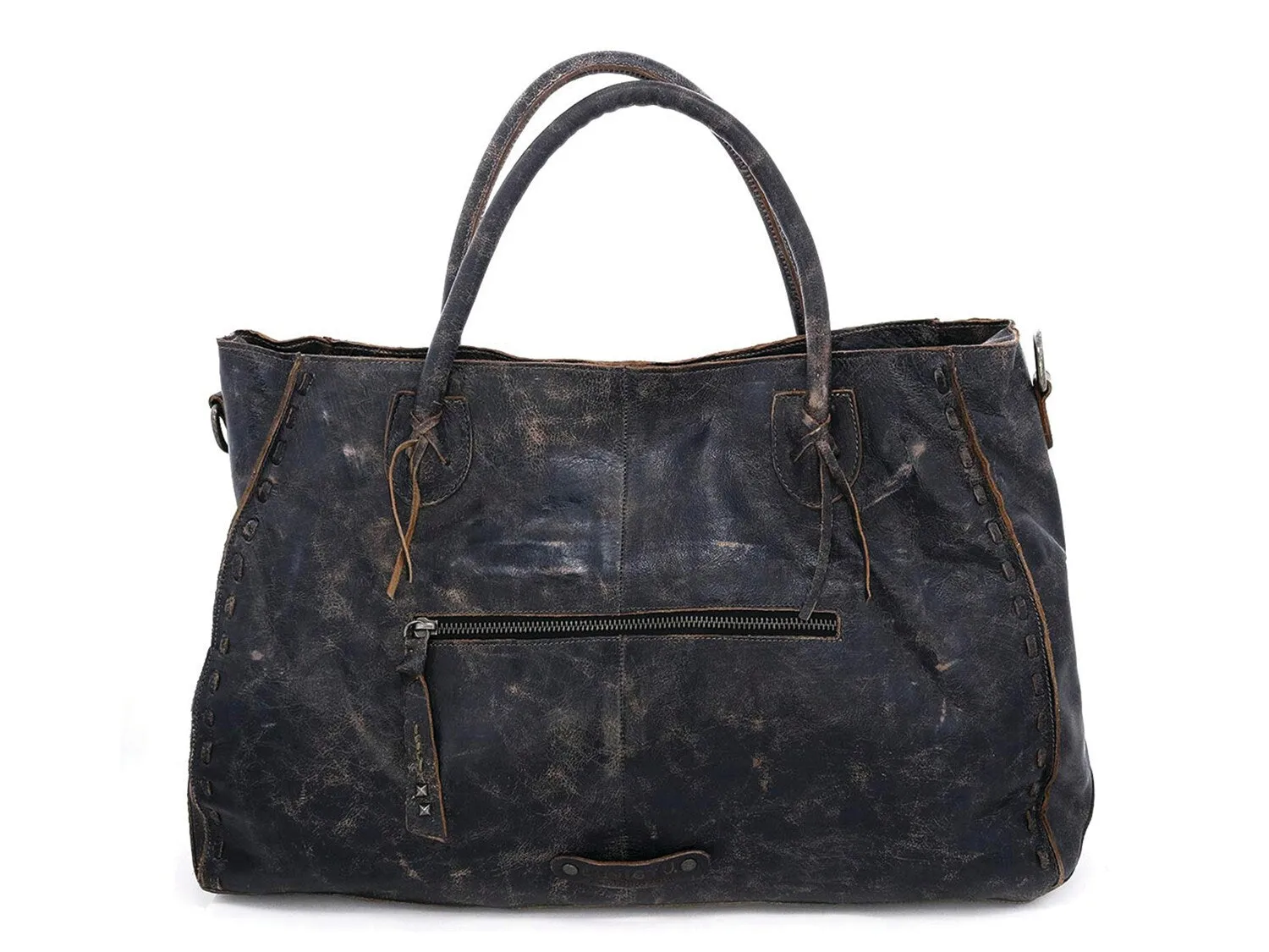 Bed Stu Rockaway Leather Tote, Black