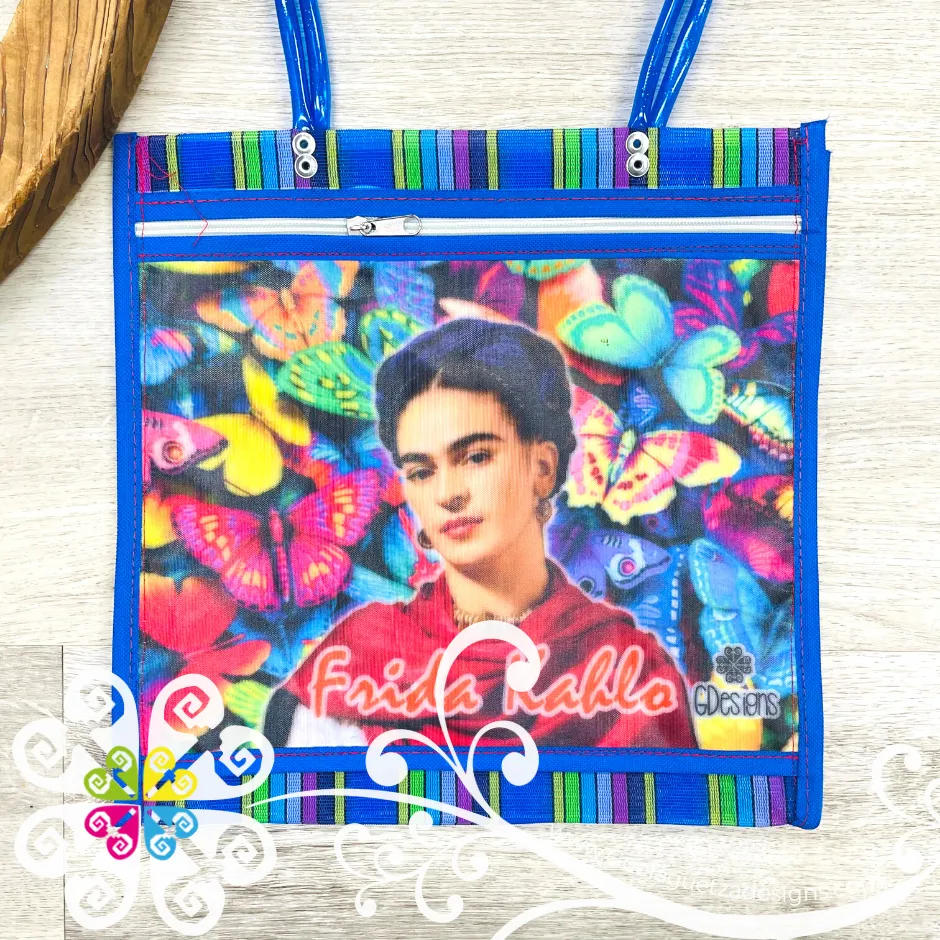 Blue Multi Medium Frida - Shopping Morral