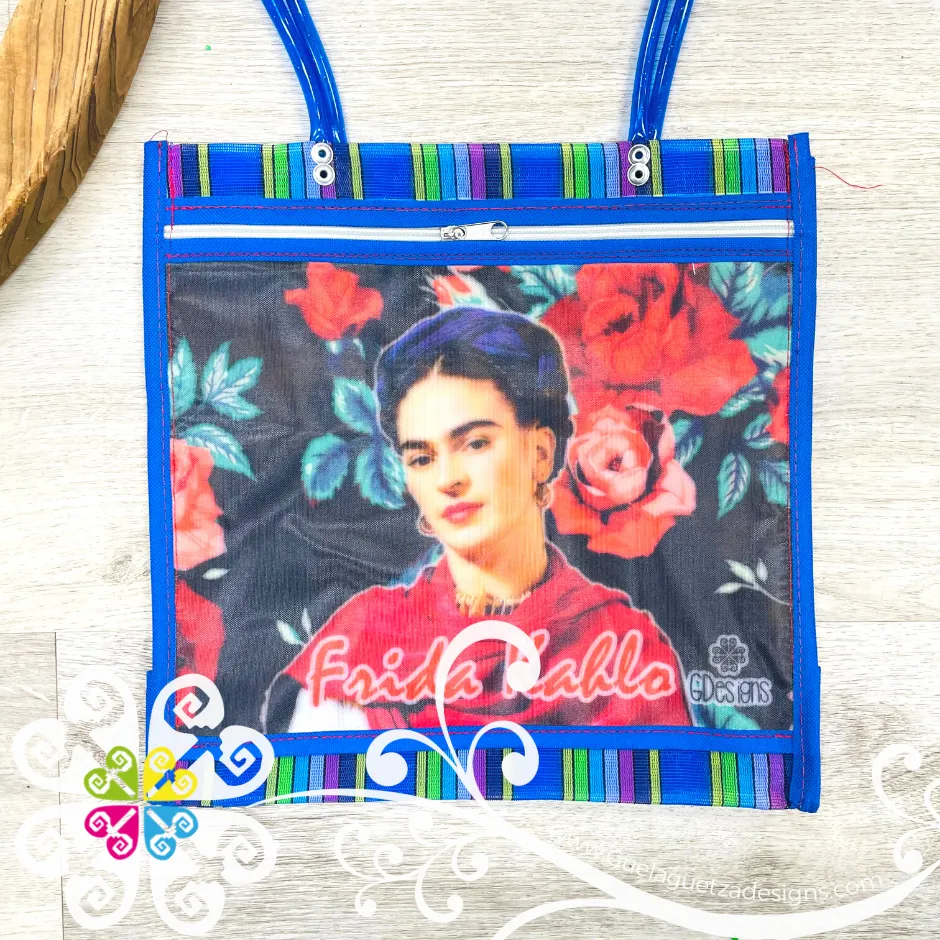 Blue Multi Medium Frida - Shopping Morral