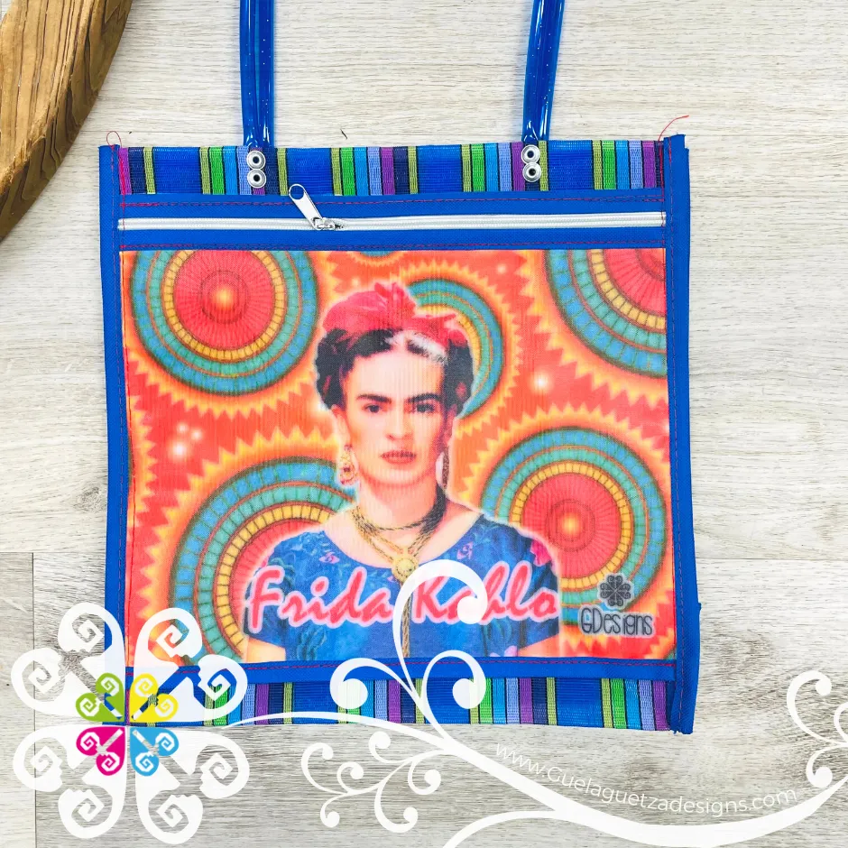 Blue Multi Medium Frida - Shopping Morral