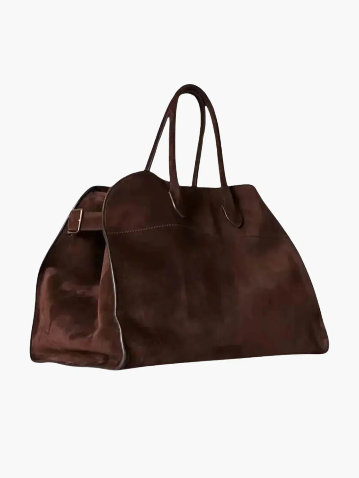 Bucket Type Cowhide Leather Hand Bag