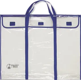 Bulletin Board Storage Bag Blue;Clear 30 Inch  X 24 Inch