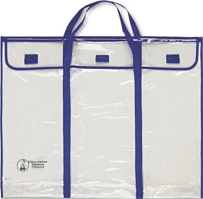 Bulletin Board Storage Bag Blue;Clear 30 Inch  X 24 Inch