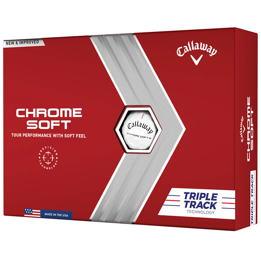 Callaway Chrome Soft Triple Track Golf Balls - White - 4 for 3 (48 Pack)