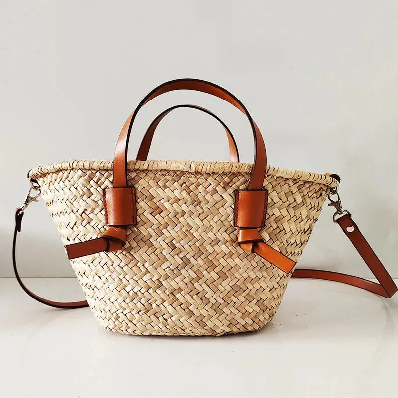 Cassia Raffia Straw Basket Bag