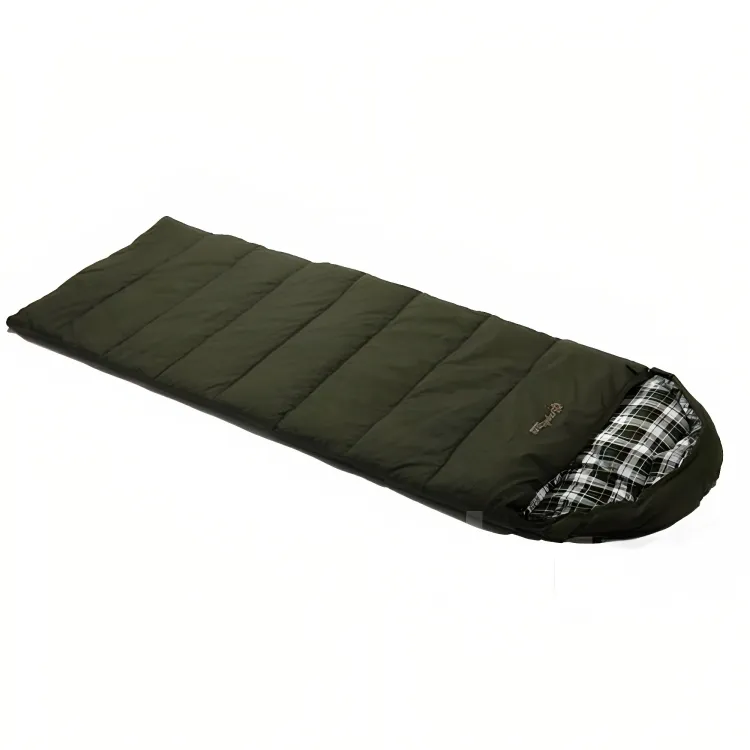 Chanodug Sleeping Bag Flannel Cotton Lining FX-8308 Olive (-15C)