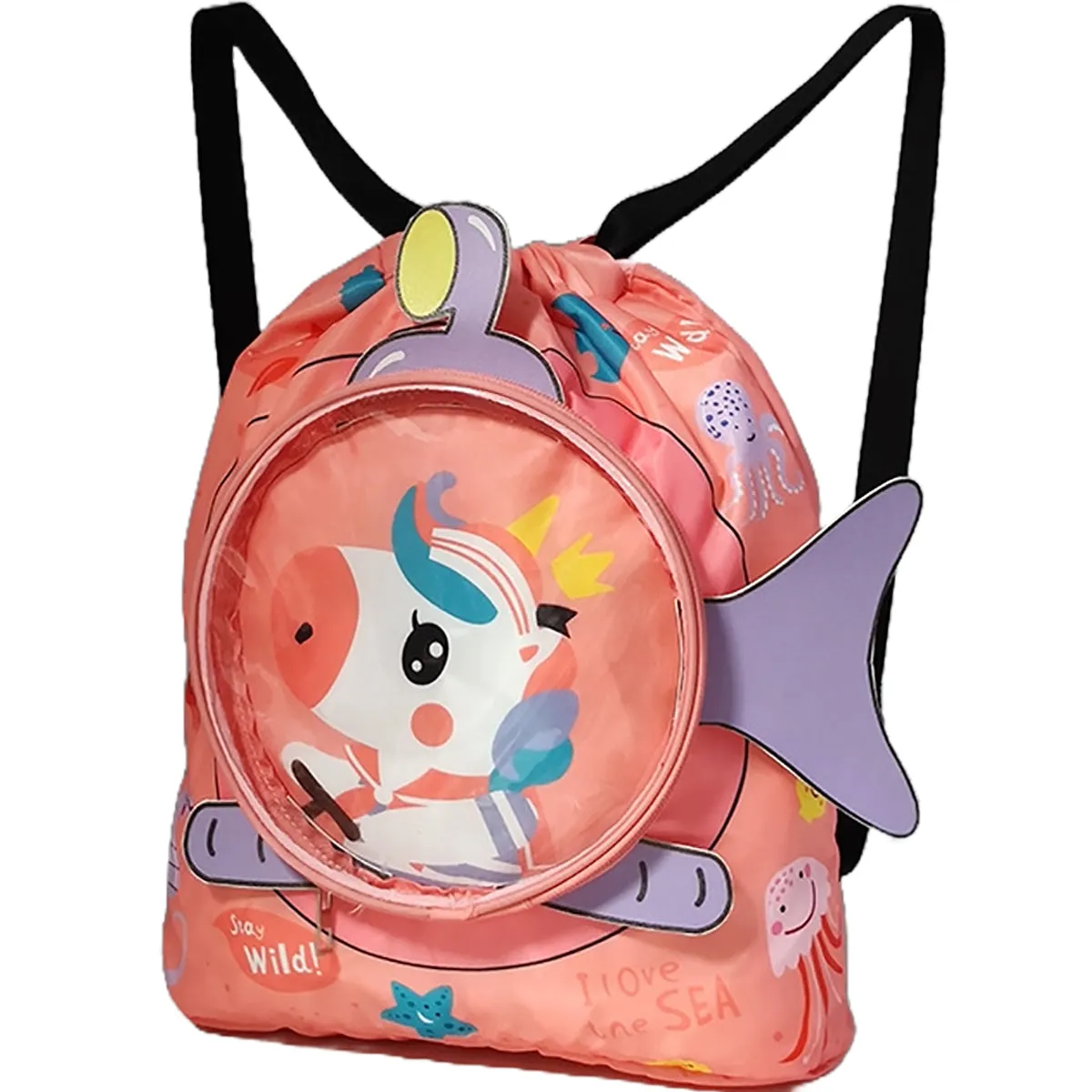 Children's swimming bag portable storage bag cute cartoon Waterproof Backpack