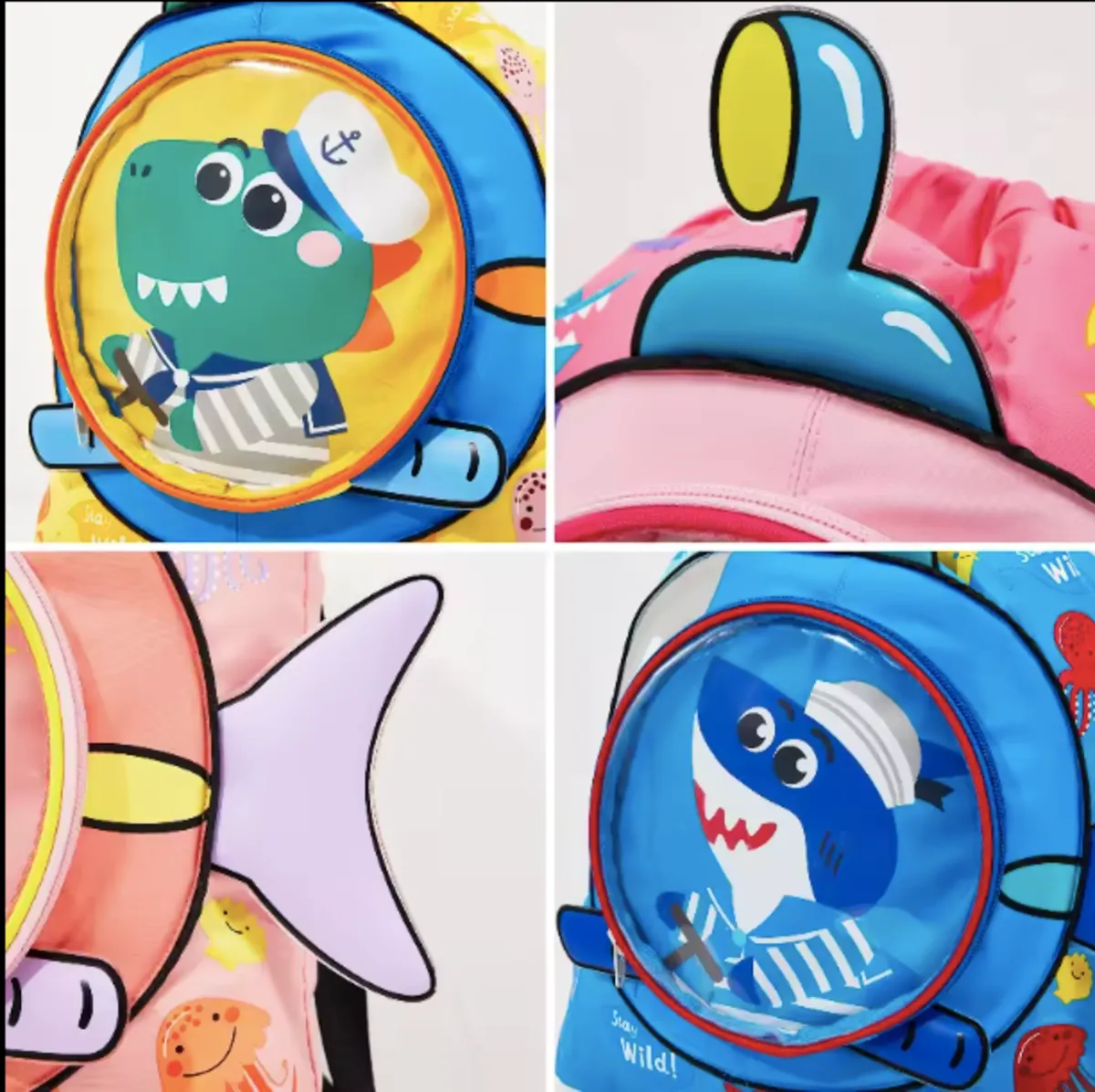 Children's swimming bag portable storage bag cute cartoon Waterproof Backpack