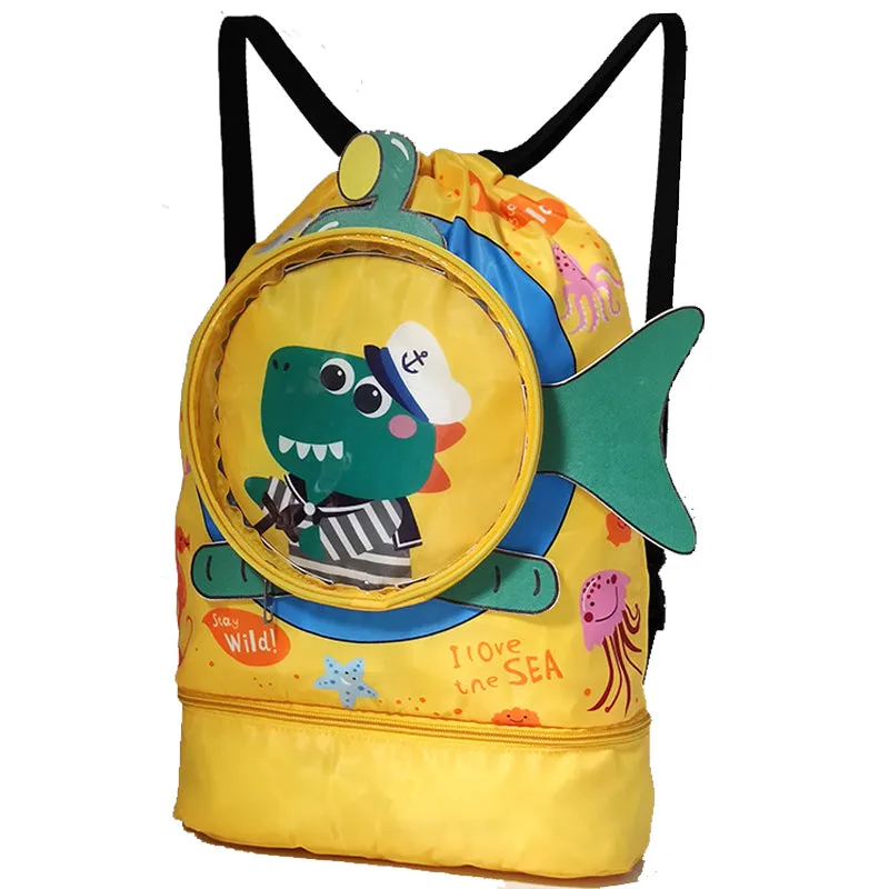 Children's swimming bag portable storage bag cute cartoon Waterproof Backpack