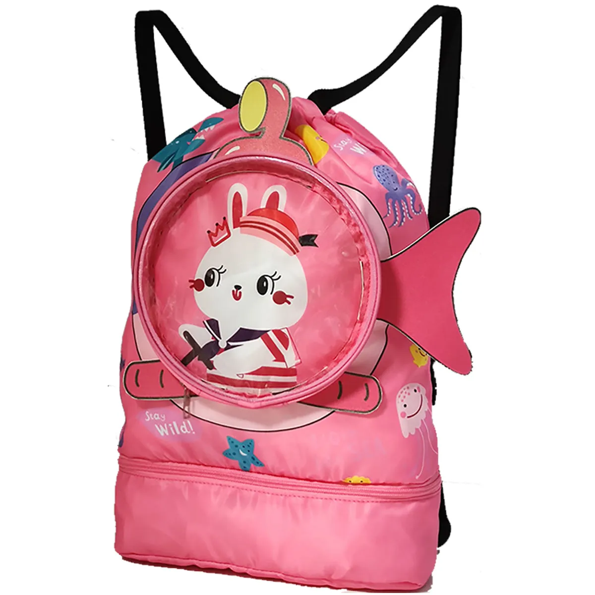 Children's swimming bag portable storage bag cute cartoon Waterproof Backpack