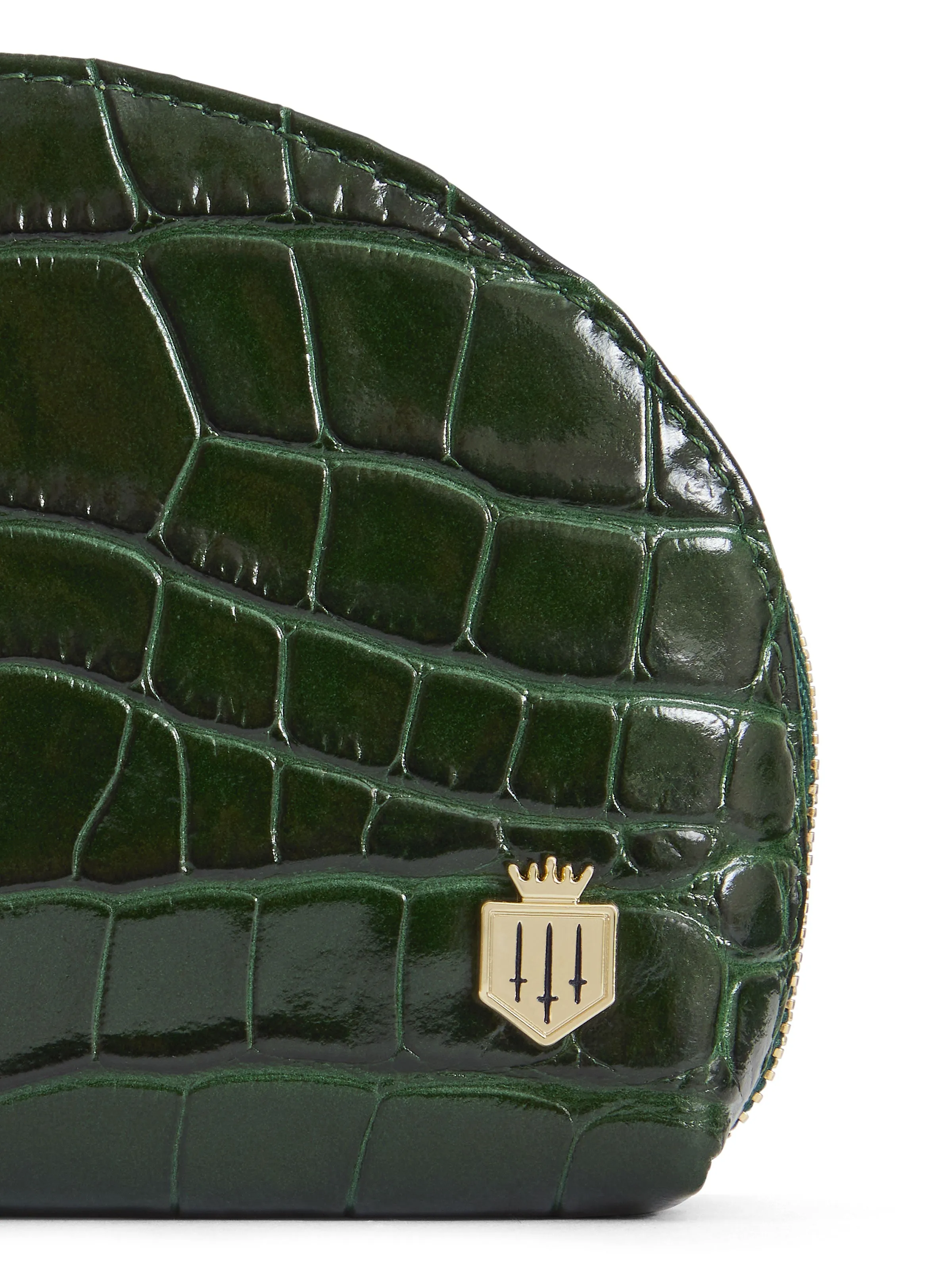 Chiltern Coin Purse - Emerald Green Croc Print (Limited Edition)