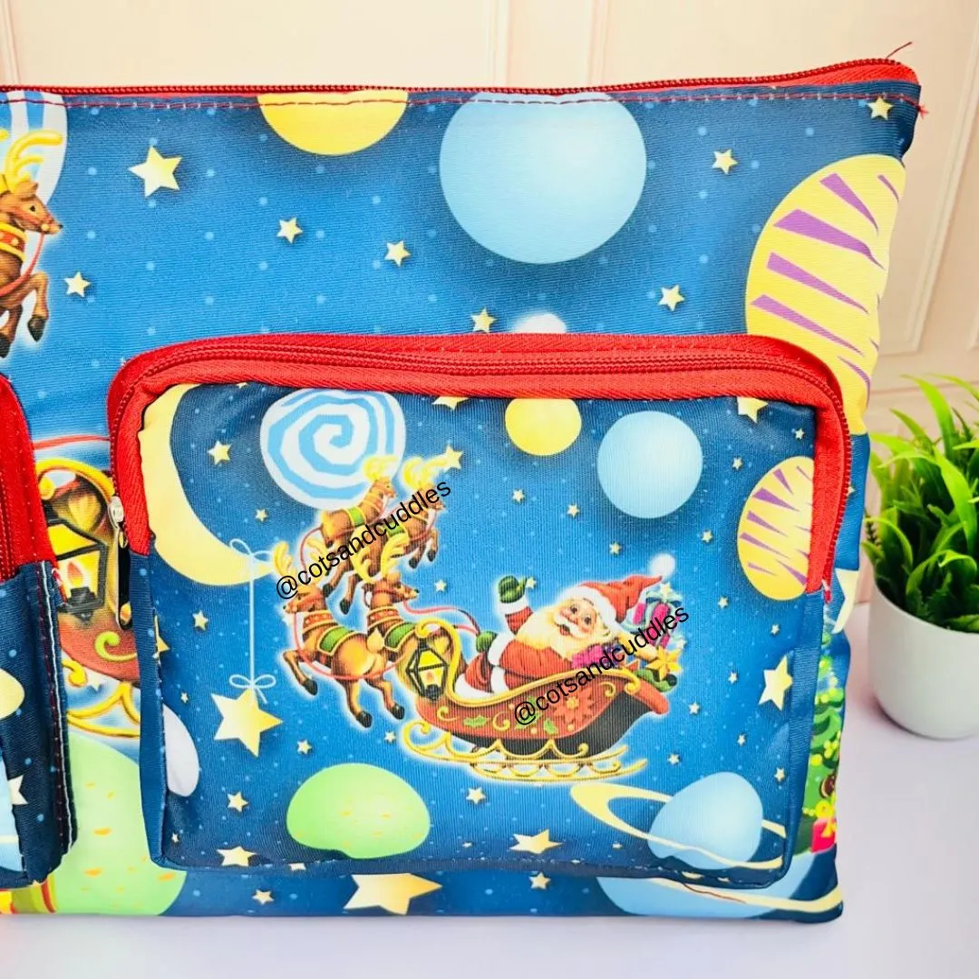 Christmas Theme Rectangle Shaped Laptop Bag for Kids