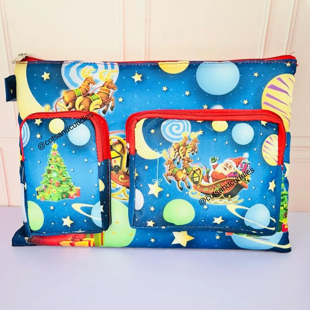 Christmas Theme Rectangle Shaped Laptop Bag for Kids