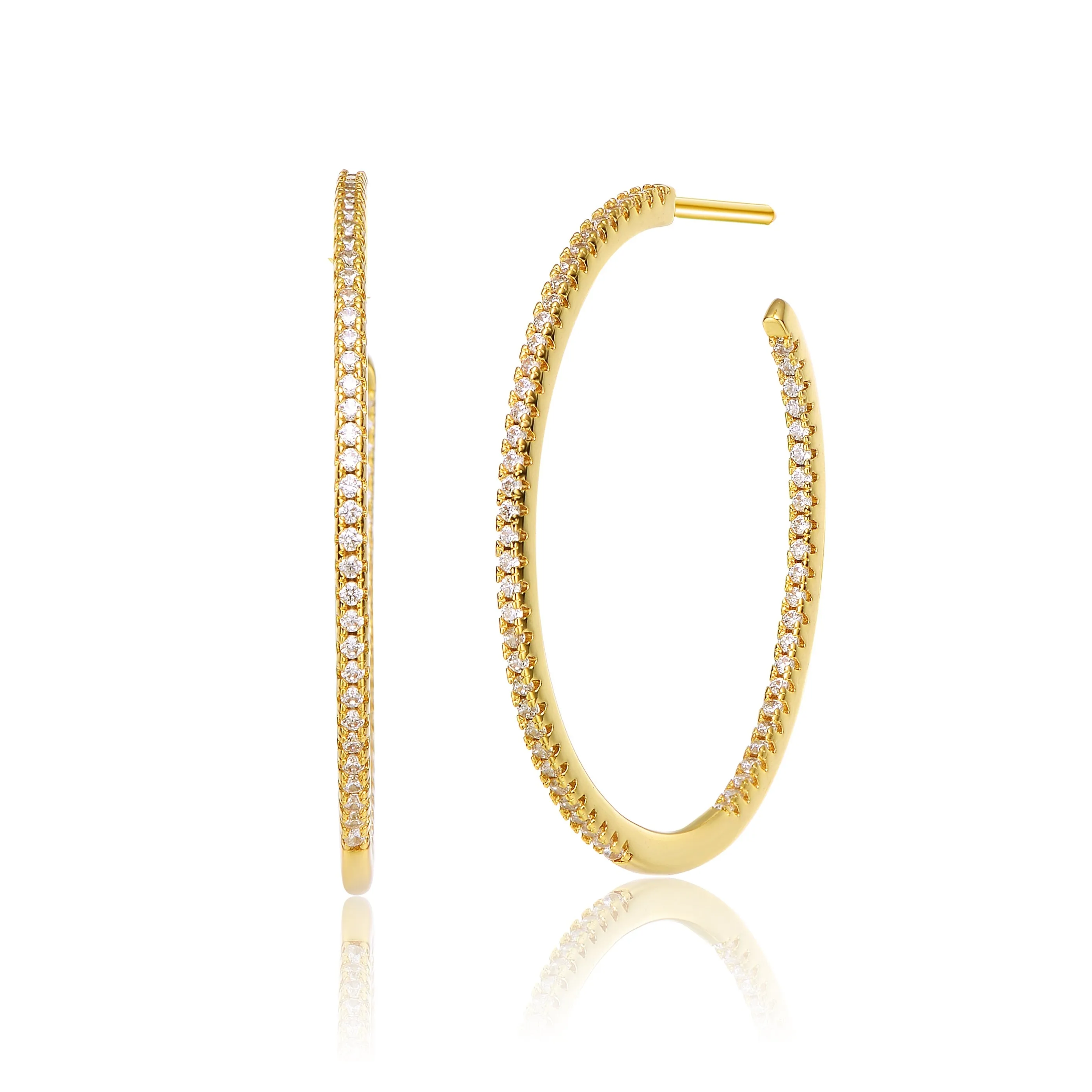 Cléo Ultra Thin Open Hoop Earrings