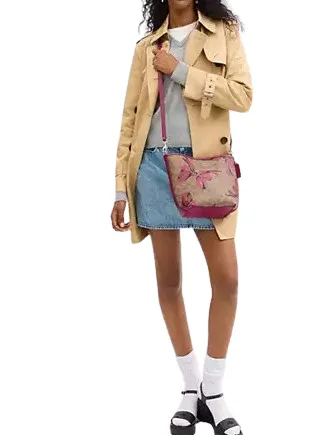 Coach City Bucket Bag In Signature Canvas With Bow Print