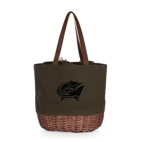 Columbus Blue Jackets - Coronado Canvas and Willow Basket Tote