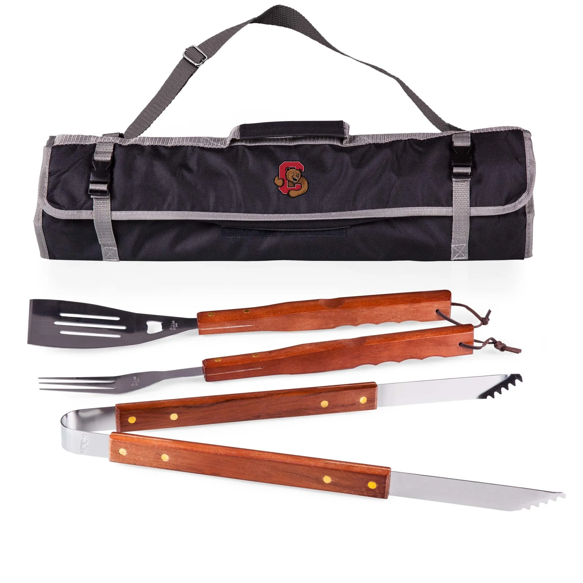 Cornell Big Red - 3-Piece BBQ Tote & Grill Set