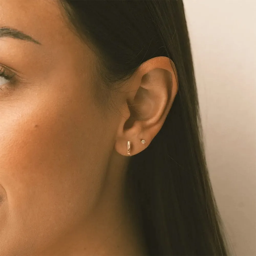 Curved Bar Stud Earrings | Final Sale