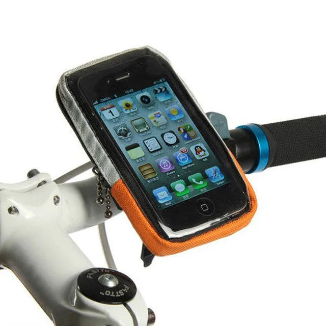 CYCLING BIKE BICYCLE FRAME IPHONE HOLDER PANNIER MOBILE PHONE CASE BAG POUCH