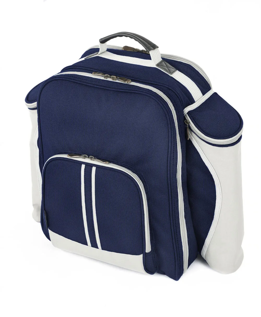 Deluxe Picnic Backpack Hamper for Four People