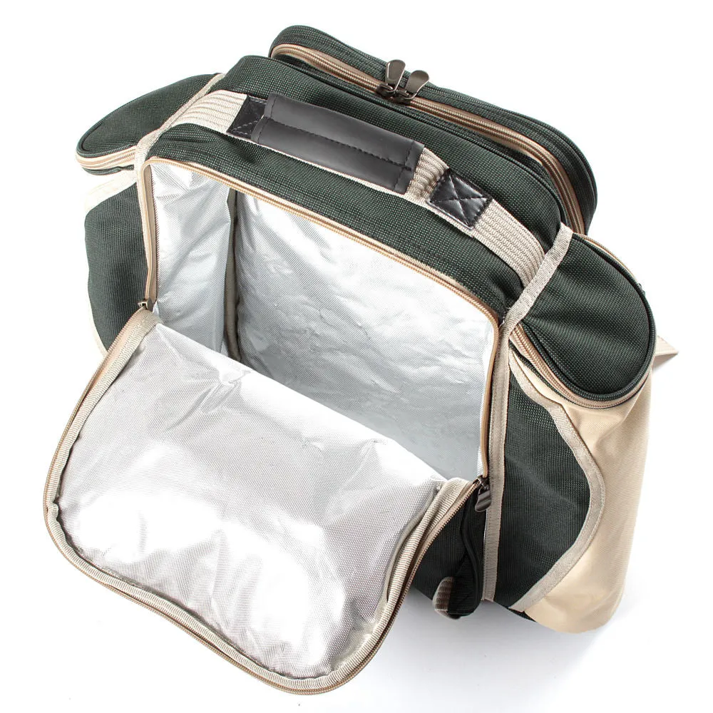 Deluxe Picnic Backpack Hamper for Four People