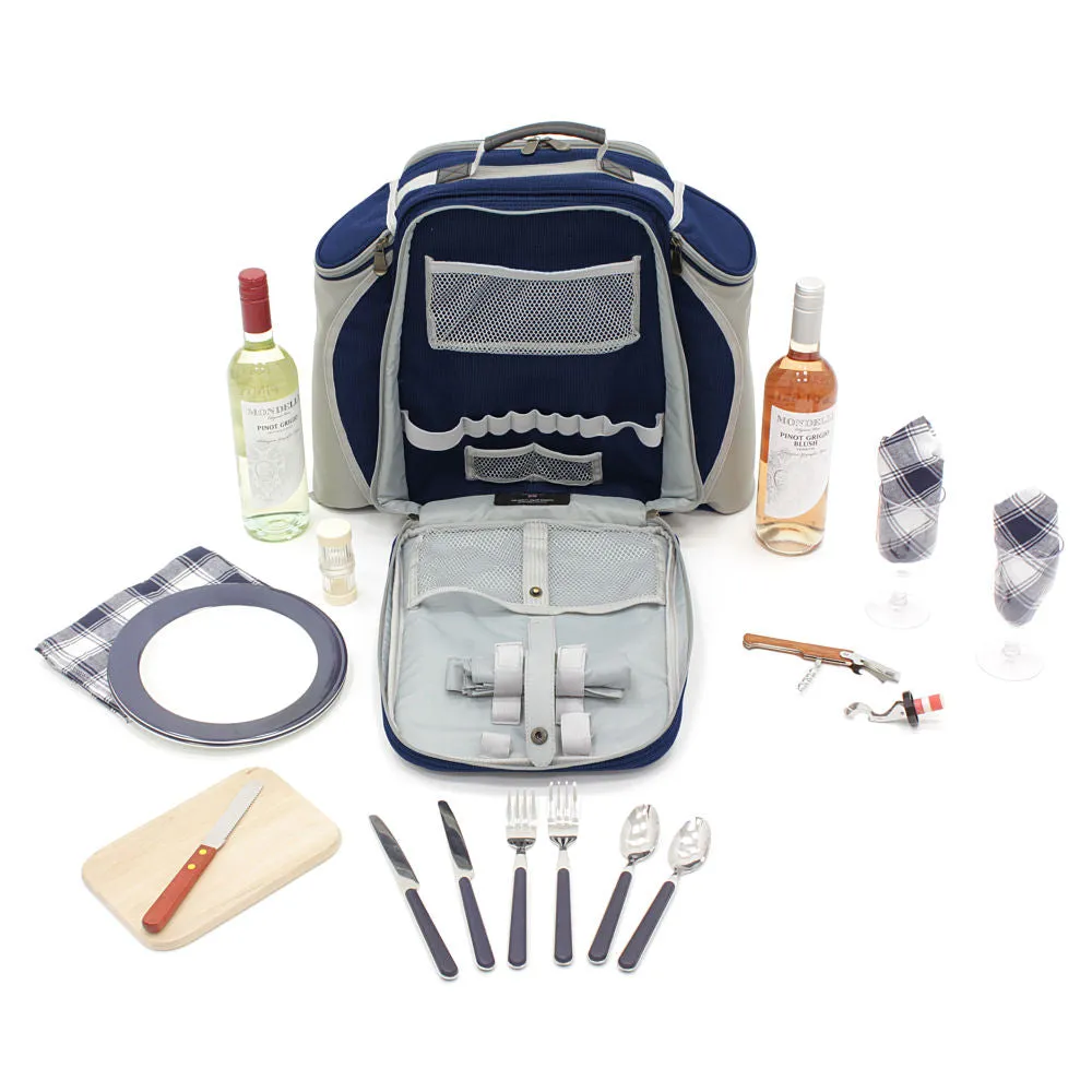 Deluxe Picnic Backpack Hamper for Two People