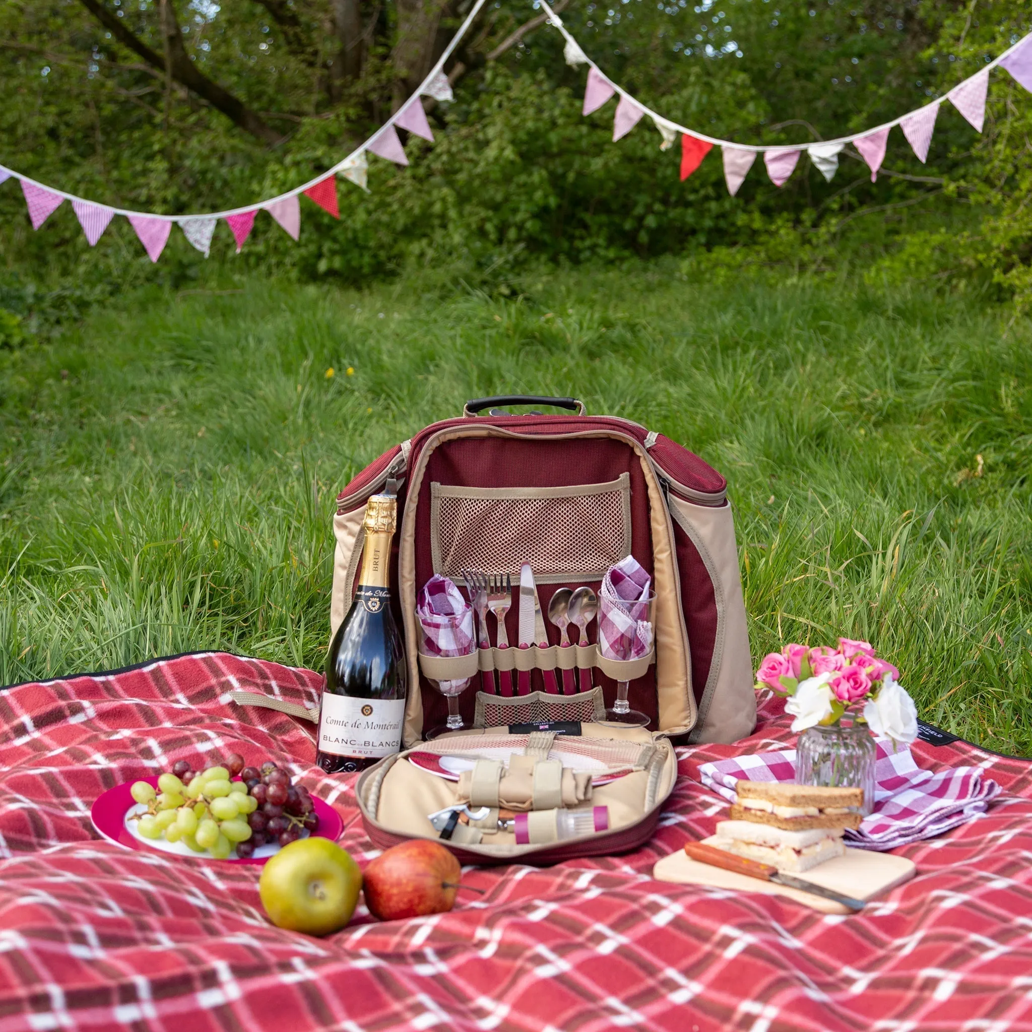 Deluxe Picnic Backpack Hamper for Two People