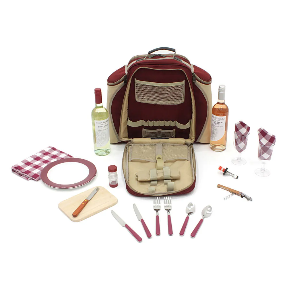 Deluxe Picnic Backpack Hamper for Two People