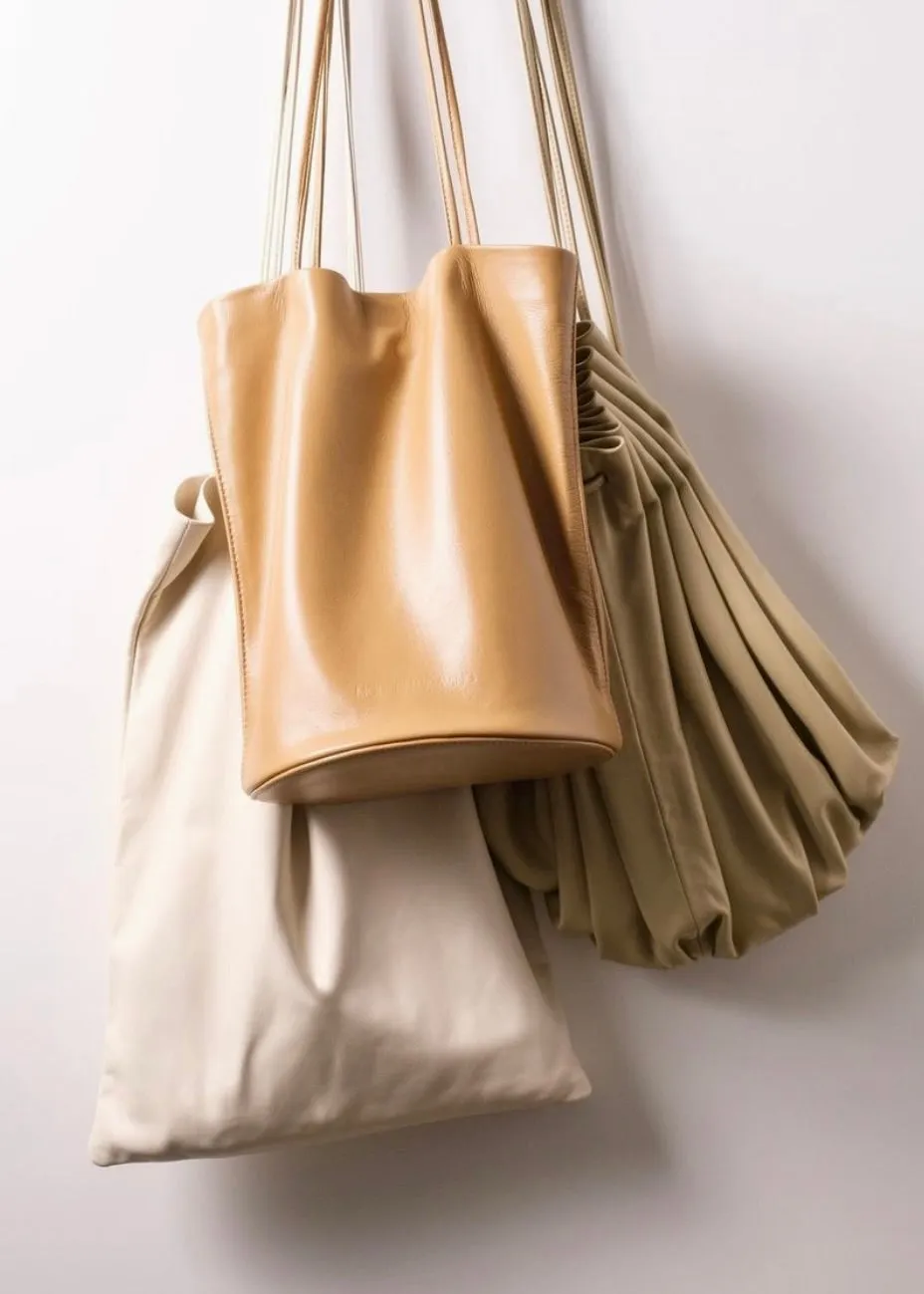 Drape Oval Bucket | Camel