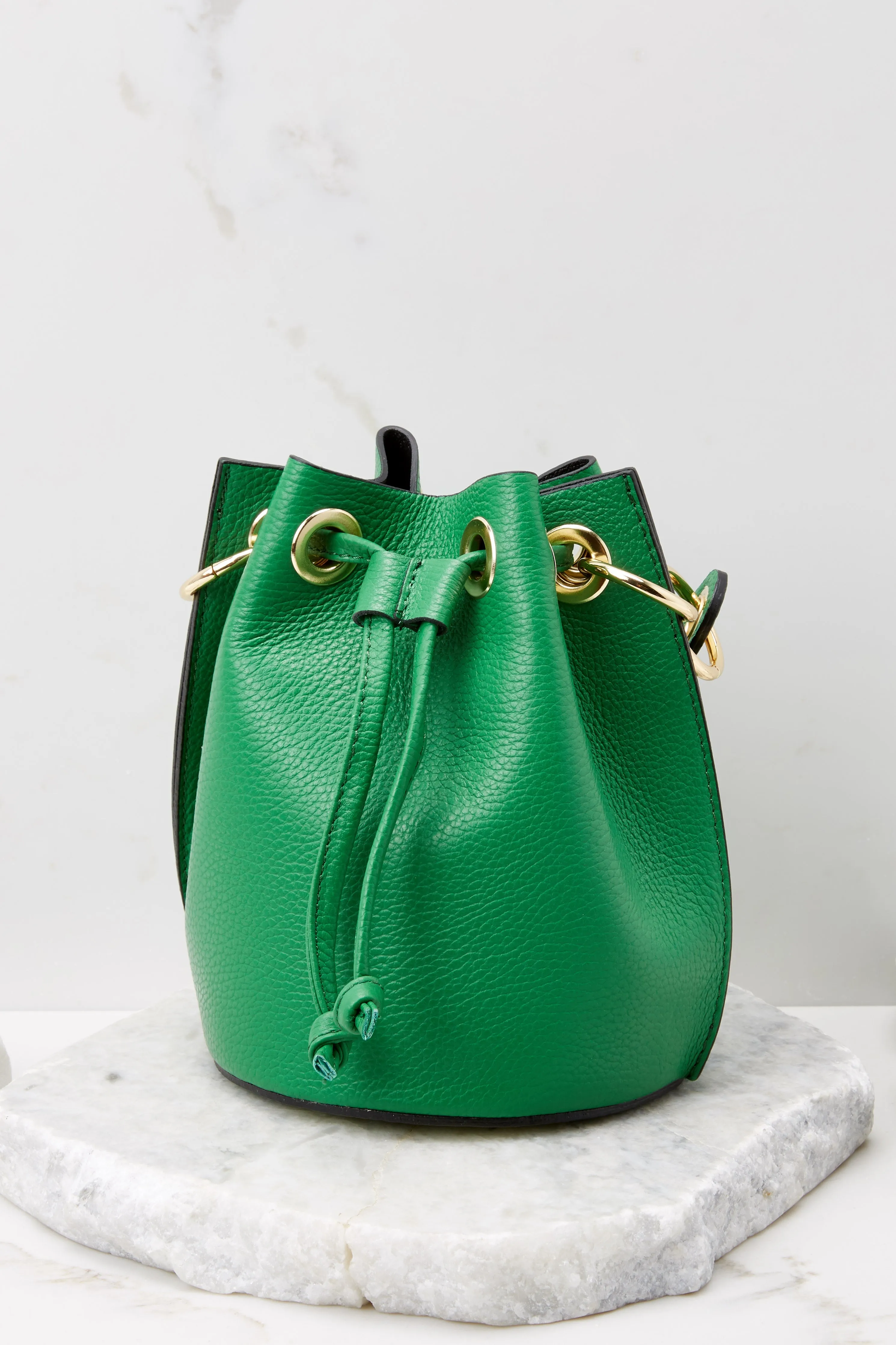 Drawn To You Kelly Green Leather Bag