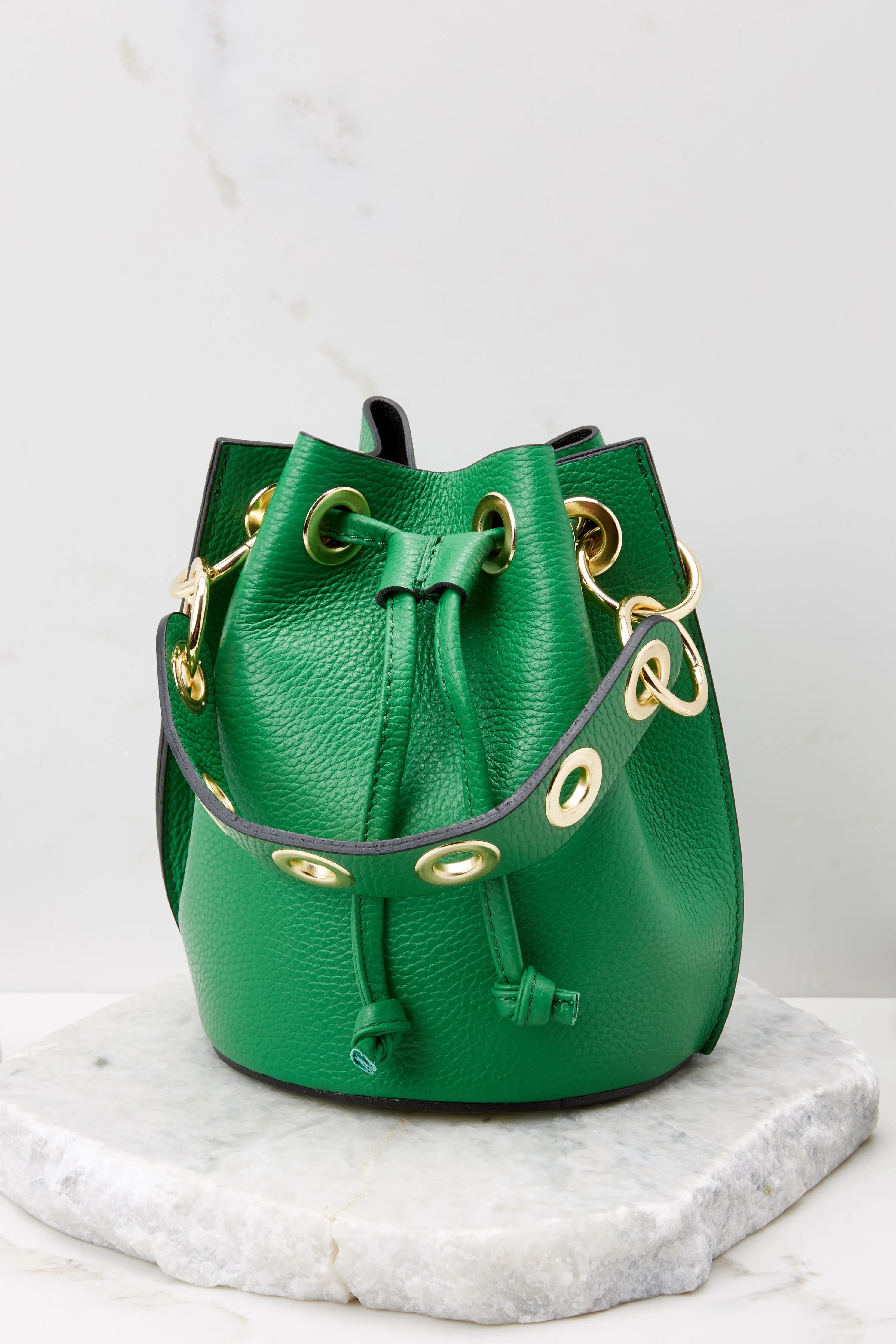 Drawn To You Kelly Green Leather Bag