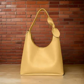 Elegant Shoulder Hobo Yellow Bag For Women & Girls