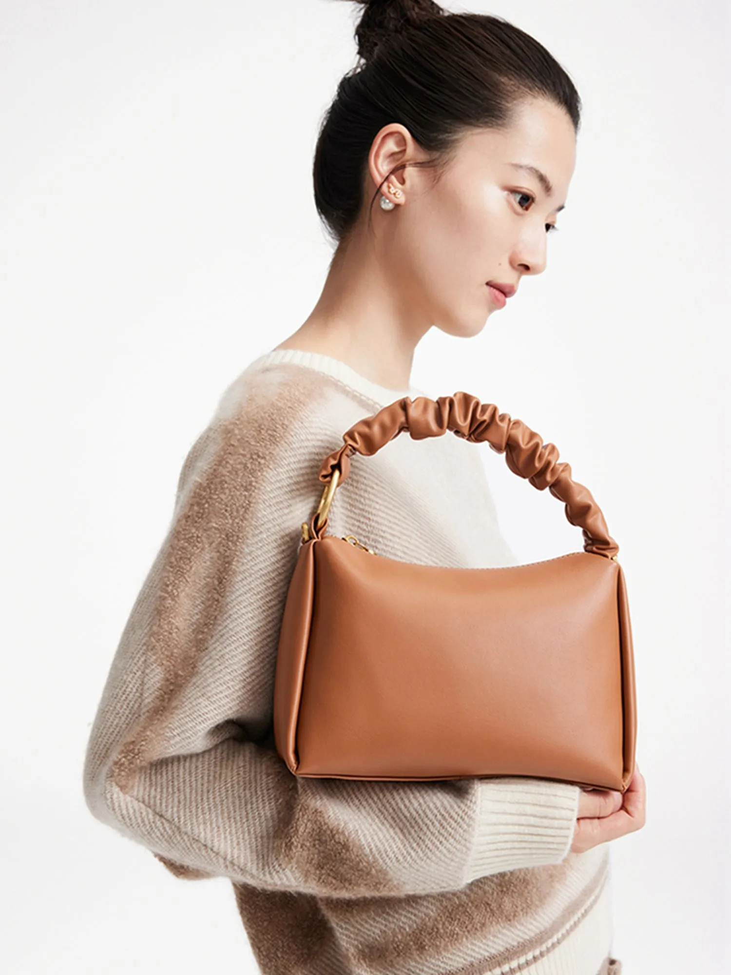 EP YAYING Texture Shoulder Bag