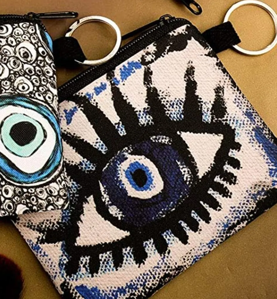 Evil Eye Boho Small Pouch / Coin Purse