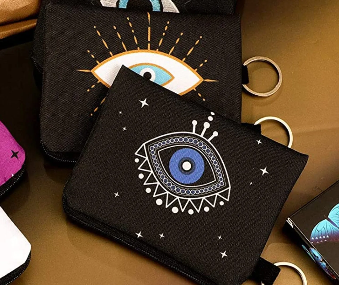 Evil Eye Boho Small Pouch / Coin Purse